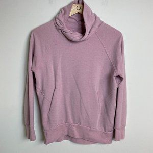 Zella Pink Erica Twist Cowl Neck Sweatshirt Pullover Sz XS